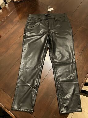 Banana Republic Black Faux Leather Skinny Pants